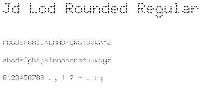 JD LCD Rounded Regular font